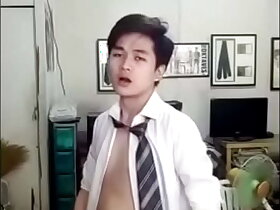 Cute Chinese Twink Strips Not far from and Cums